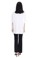 セリフロゴオーバーフィットラッシュショートスリーブTシャツ/serif logo overfit rash short sleeve T-shirt (white)