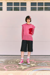 KIRSH X MISAKI KAWAI DRAWING KNIT VEST [PINK]