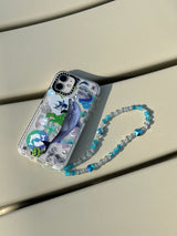 オーシャンブルーハートミークリスタルロングストラップ / Ocean Blue Heart Me Crystal Long Strap