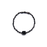 [CCNMADE] 菊 Black Cube Crystal Ring 04.Black&Silver