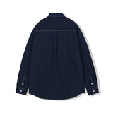 UTILITY CURVED POCKET OXFORD SHIRT NAVY (6621864788086)