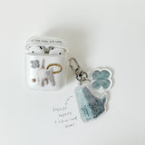 odd-eye cat & clover keyring set (6657255866486)