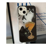 キャットアンドシャンパン iPhoneケース