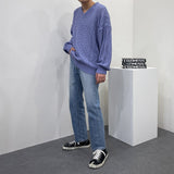 ルーズフィットメンニット/SK Loose fit Fischer Man Knitwear (5 colors)
