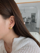 ハートマットピアス / [925silver] Lithumb heart matte earrings
