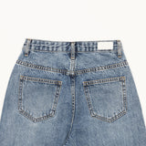 ワイドフィットロールアップデニムパンツ/WIDE FIT LIGHT BLUE ROLL UP DENIM PANTS [16635]