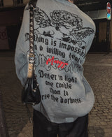 バックプリントエンジェルニット/Back print angel knit