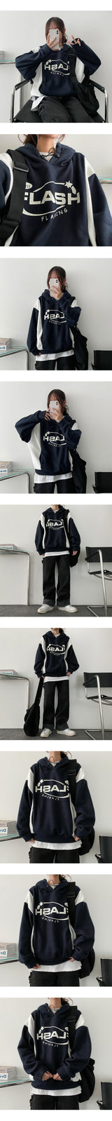 [fleece] straight side belt stitch black denim pants