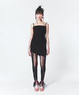 ローエッヂドレス/Raw Edge Mini Dress Black