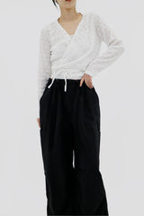 ポイントラップカーディガン / Point wrap cardigan (2color)