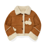 CHERRY SUEDE MUSTANG JACKET [CAMEL]