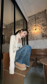 トゥイーティーマフラーニットトップス / Tweety muffler knit top