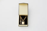Lock pendant Necklace - Gold (4622111309942)