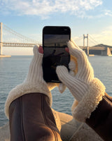 Moed Smartphone Finger Hole Knit Gloves (5 colors)