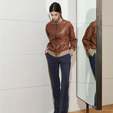 [UNISEX] ROY FAUX LEATHER JUMPER, BROWN (6626805416054)