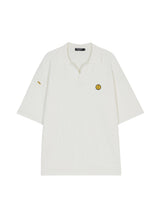 WEAVING PATTERN KNIT PIQUE SHIRT OFF WHITE (6586891763830)