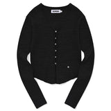 SLIM FIT KNIT CARDIGAN [CHARCOAL]