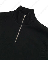 レザーパッチセミジップアップ/MT leather patch semi zip-up (3 colors)