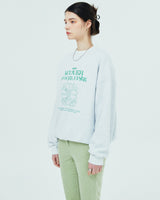 APOCALYPSE CLOVER SWEATSHIRT-WHITE MELANGE (6680895651958)