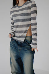 ウエストオープンニット / Waist open knit (4color)