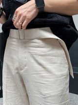 Never Belt Linen Wide Pants (2color) (6576319692918)