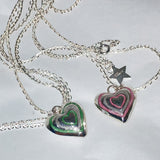 パフィーダブルハートネックレス / puffy double heart necklace