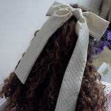 Long Jacquard Ribbon Hair Pin (6611858751606)