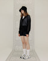 WAFFLE FISHNET CARDIGAN BLACK (6691444424822)