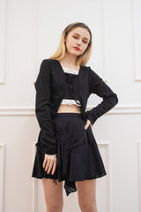lace cardigan t-shirt black (6688676315254)