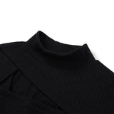 Layered Wrap Bolero Set [BLACK] (6638356004982)