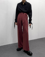 FLベルトサイドバンディングワイドスラックス/FL Belted Side Banding Wide Slacks (4 colors)