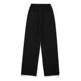 Denim Knit Blocking Pants [BLACK] (6638402568310)