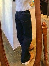ワイドフィットダークブルーデニムパンツ / WIDE FIT DARK BLUE DENIM PANTS [17790]