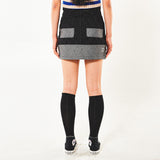 フェンススイングデニムミニスカート / FENCE SWING DENIM MINI SKIRT (BLACK)