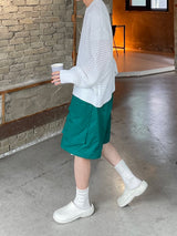 Netting round neck knit