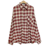 (UNISEX)パリスダメージオーバーチェックシャツ