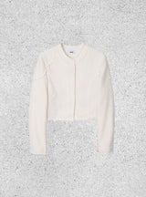raw edge cut tweed jacket
