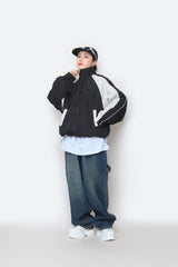 カーペンターオーバーデニムパンツ