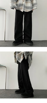 [Fleece] Cuss Slit Banded Waist Pants