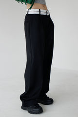 オビカラーマッチングロングスラックス / no.874 obi color matching long slacks (2color)