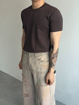 ダブルカットマッスルフィット半袖tシャツ(3colors)