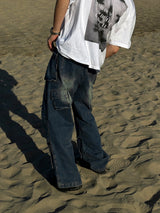 2 Low Nerd Cargo Banding Denim Pants (2color)