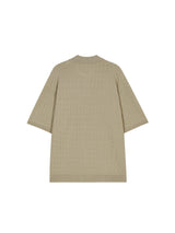 ウェービングパターンピケシャツ/WEAVING PATTERN KNIT PIQUE SHIRT BEIGE (6586891599990)