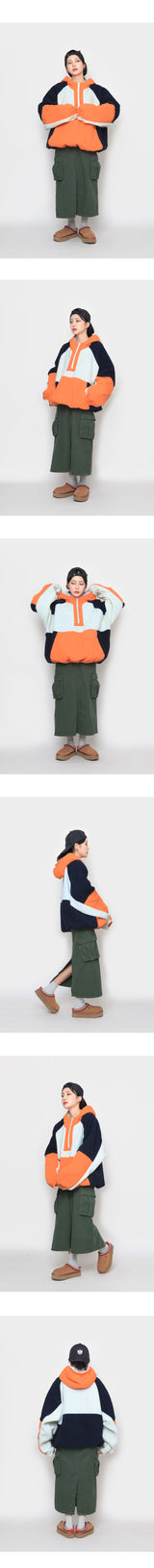 ダンブルドカラーフードアノラックパーカー / Dumbled colored hood anorak