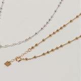 シルバーボールチェーンブレスレット(スペアチェーン)/SILVER BALL CHAIN BRACELET (925 silver+gold plated / spare chain)