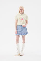 チェリーアーチロゴクロップTシャツ / CHERRY ARCH LOGO CROP T-SHIRT [IVORY]