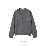 LMN Prep Cable Embroidery Cardigan (10 colors)
