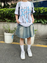 トゥインクルスターレタリング半袖シャツ / Twinkle star lettering short-sleeved shirt