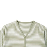 SMALL STRIPE CARDIGAN_OLIVE (6600101658742)