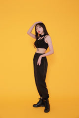 ロングチョーカークロップトップ(キャップ付き) / TOP(7811) Long Choker Crop Top (With Cap)